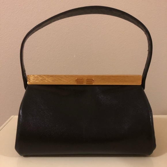 Koret Handbags - Koret Vintage Goatskin Leather Small Black Bag
